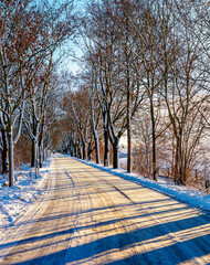 winterliche Schneelandschaft  auf den Feldern und &Auml;ckern im Norden von Berlin, Berlin-L&uuml;bars, Reinickendorf, Deutschland