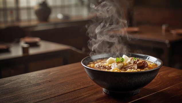 Shark fin soup served during Indonesian cultural events, highlighting its significance in festive gatherings
