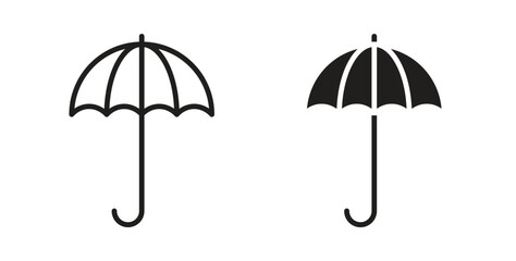 Umbrella icons symbol. Simple, flat design for web or mobile app © Ranveer
