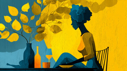 Self-love, a date with yourself over wine.