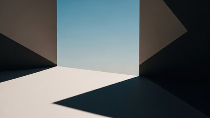 Abstract geometric shape isolated on white background