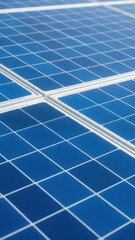 Close-up of Blue Solar Panels for Renewable Energy