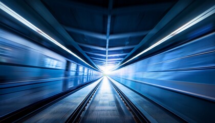 motion blur of moving train in tunnel motion blur abstract background