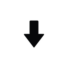  Solid Down Arrow Icon for Interface Design