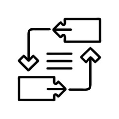 Conceptual diagram representing data flow and information exchange between systems