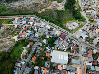 Fototapeta premium Foto aérea em 2d de São Tomé das Letras em Minas Gerais no final de 2025.