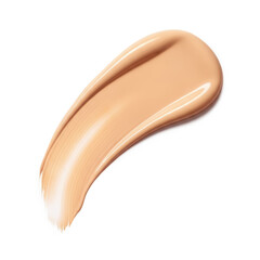 Fototapeta premium Glow Beige Bb Tone Up Sun Cream Smudge Isolated on White. Liquid Foundation Makeup Base Smear. Mineral-Based Sunscreen. Cosmetic Skin Tone Correction Stroke Texture. Grooming Products. Sun Protection
