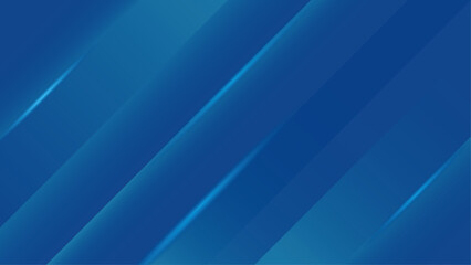 Obraz premium Abstract blue diagonal stripes background with glowing light streaks gradient layers modern dynamic tech vector design