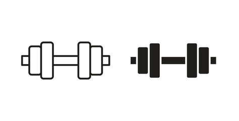 Gym icons illustration, editable stroke, flat design style isolated on white