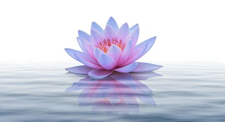 Elegant pink lotus flower blooming on water representing peace serenity