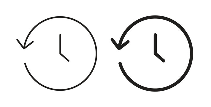 History icons illustration, editable stroke, flat design style isolated on white