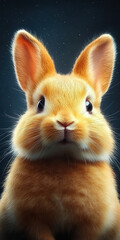 Cute Bunny Portrait with Soft Lighting