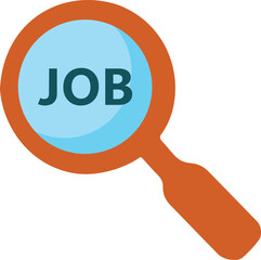 Job Search Concept With Magnifying Glass, Recruitment Process, Career Opportunities