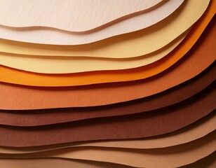 paper cut layers create a gradient of warm earthy tones with soft natural texture