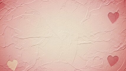 A soft pink textured background with a subtle heart pattern for a romantic and feminine design