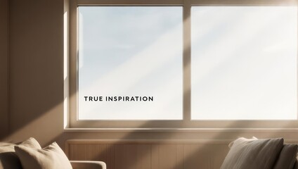 Sunlit room with large window and comfortable seating, offering a serene and inspiring atmosphere.