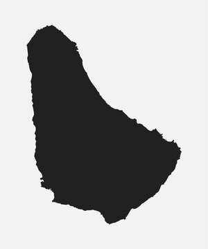 Map Barbados, template Caribbean outline country