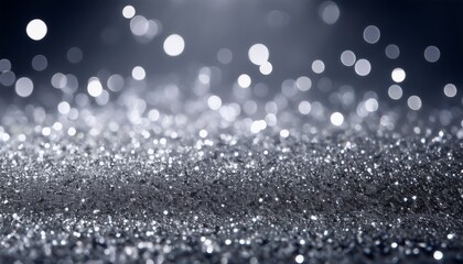 Abstract Magic Silver Glitter For Holidays