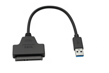 Usb to sata adapter cable connecting hard drive
