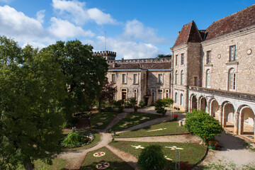 Detail of the castle of Rocamadour in France