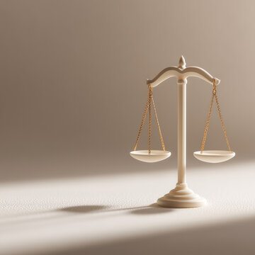 Dise&ntilde;o en 3d del s&iacute;mbolo de la justicia.