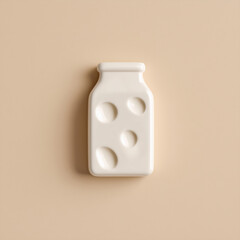 Imagen 3d de una botella de leche.