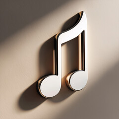 Dise&ntilde;o en 3d de una nota musical.