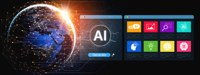 A user interface for a generative AI platform. This technology uses machine learning to create new digital content, automate tasks, and provide intelligent solutions. Fermion