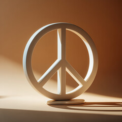 Dise&ntilde;o en 3d del s&iacute;mbolo de la paz.