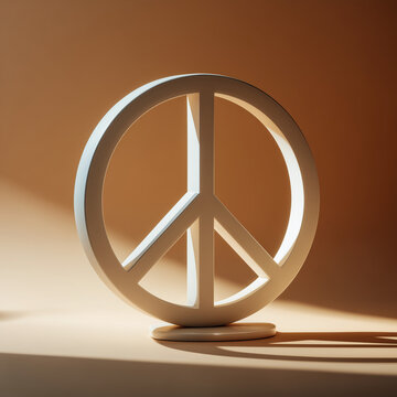 Dise&ntilde;o en 3d del s&iacute;mbolo de la paz.