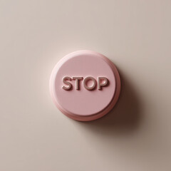 Imagen 3d de un s&iacute;mbolo de no pasar o deternerse.