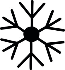 Snowflake Winter Weather Symbol Icon Vector Illustration