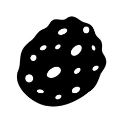 Fototapeta premium Stylized Black and White Image of a Spotty Rock or Cookie