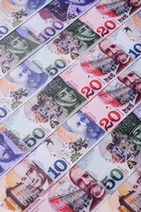 Obraz premium Georgia money, the georgian lari currency, banknotes. Georgian money, the lari