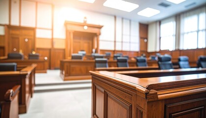 Courtroom interior - court for official government business - judicial architecture and interior