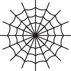 Obraz premium Classic black and white spider web design for various spooky and nature related projects