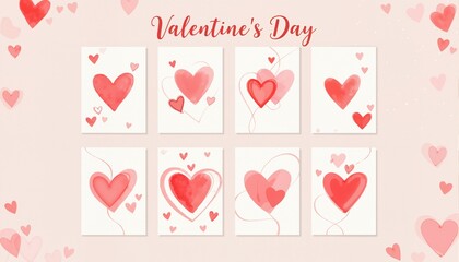 3d heart png cut out element set
