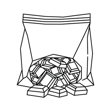 Plastic bag with cocaine powder and rocks