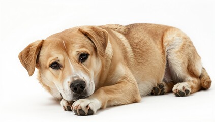 dog on white background