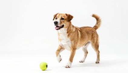 dog on white background