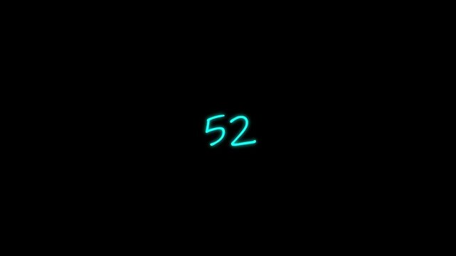 0-100 neon glowing upload completed animation on a black background. count down from 0 to 100 on a black background. 4k