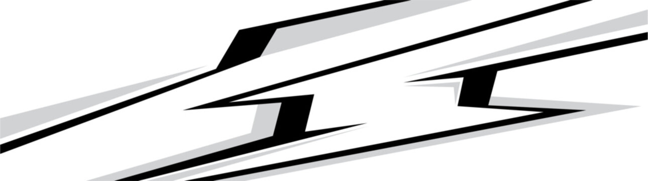 Vector car sticker wrap design. Graphic abstract line racing background kit design for vehicles, race cars, rallies, adventures, and liveries.