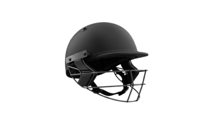 Black Cricket Helmet Isolated on Transparent Background PNG, Black Cricket Helmet cutouts 