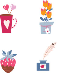 Obraz premium vector illustration of a gift box with flowers