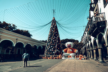 navidad, arbollde navidad, plaza, pueblo, arcos, bridge, arquitectura, ciudad, cielo, edificio, house of god, r&iacute;o, viajando, catedral, europa, gente, torre, hito, carretera, suspensi&oacute;n, acu&aacute;tico