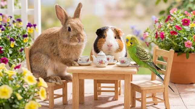 Cute Animal Tea Party
