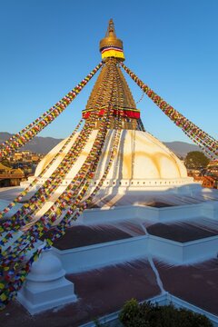 Boudhanath stupa evening Kathmandu Nepal