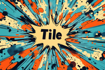 Retro Pop Art style is used to create a Modern illustration of a comic book colorful competition poster with halftone elements, depicting a fight versus scene as a cartoon comic background