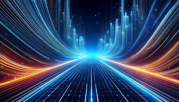 cyberspace data flow visualization - Powered by Adobe