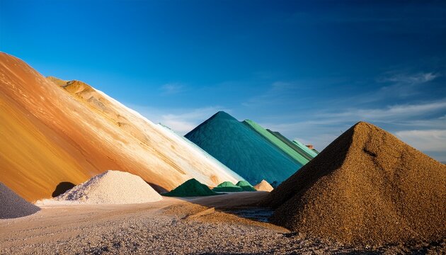 Piles Of Mined And Refined Rare Earth Elements Generative Ai Generative Ai